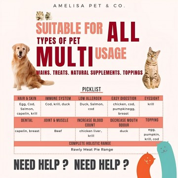 Amelisa Pet & Co Pets Freeze Dried Rawly Meat Pie Fish 375g